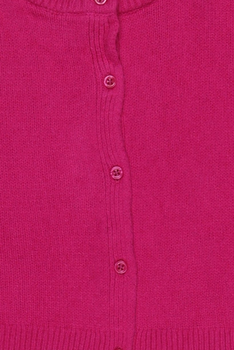 Toddlers Girl Long Sleeve Textured Cardigans, Fuchsia