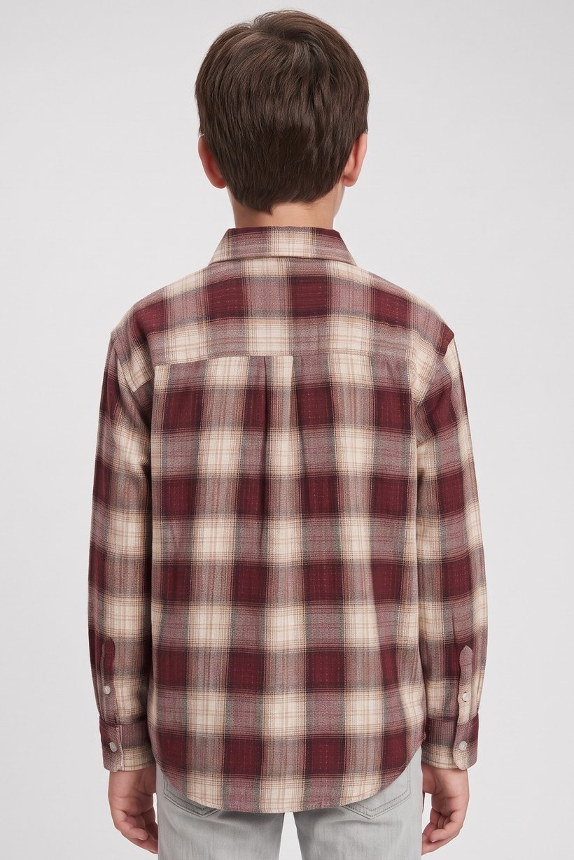 Kids Boy Plaid Long Sleeve Casual Shirt, Multicolor