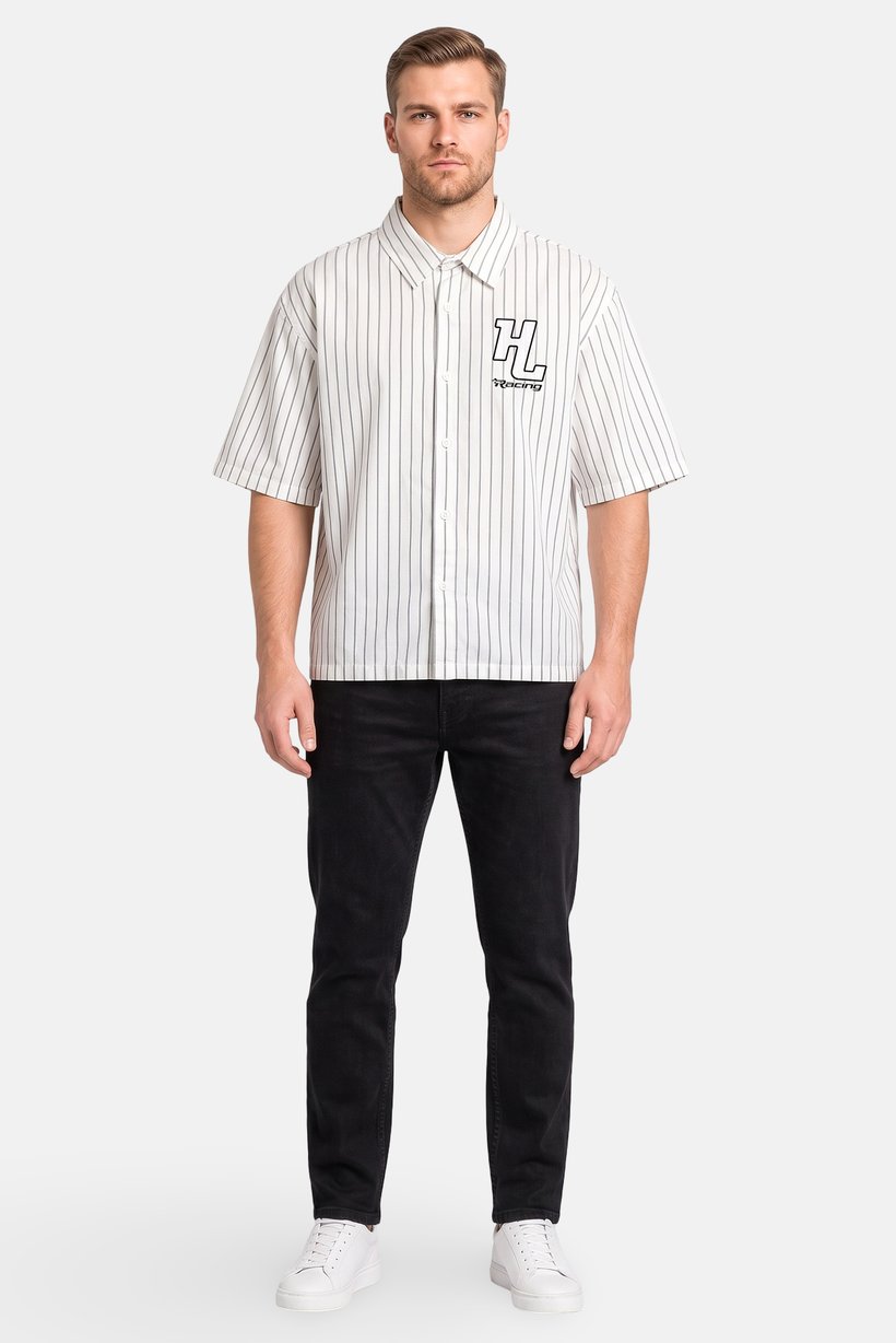 Men Regular Fit Short Sleeve Stripes Shirt, Multicolor