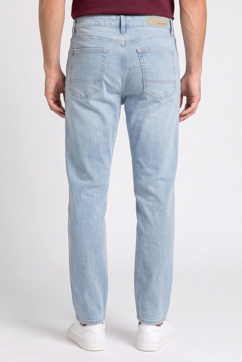 Men Relaxed Fit Washed Stretchable Jeans, Blue
