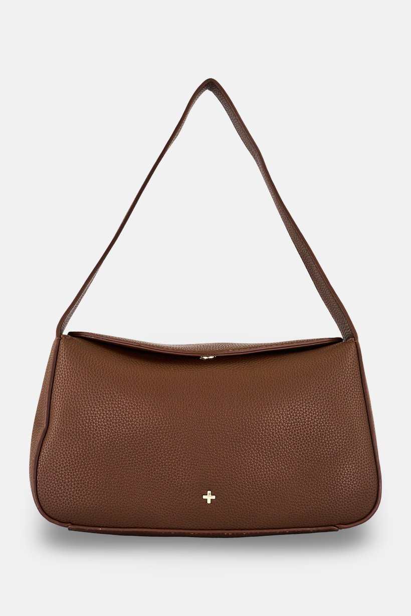 Women Brand Logo Handbag, Brown