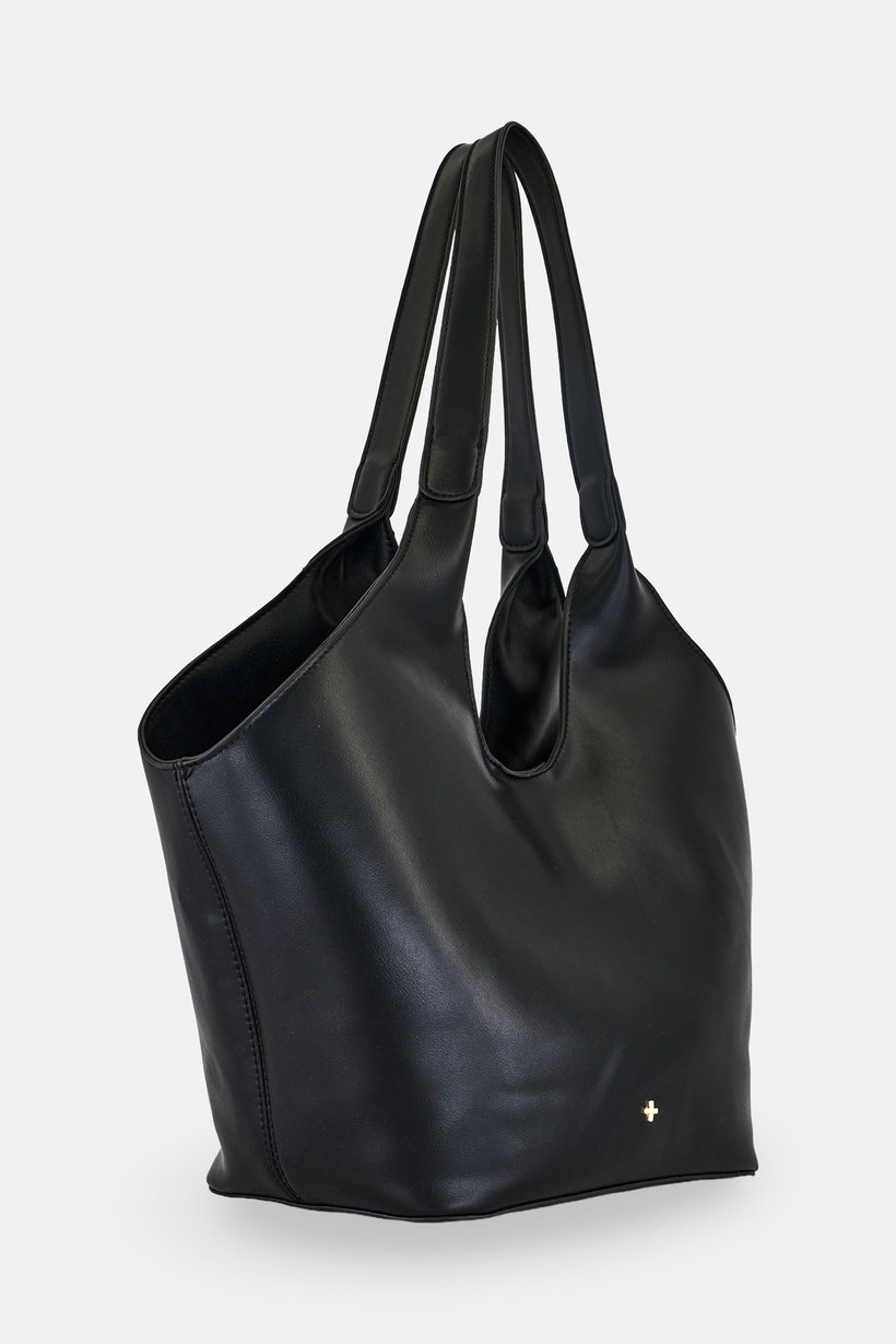Women Brand Logo Tote Bag, Black