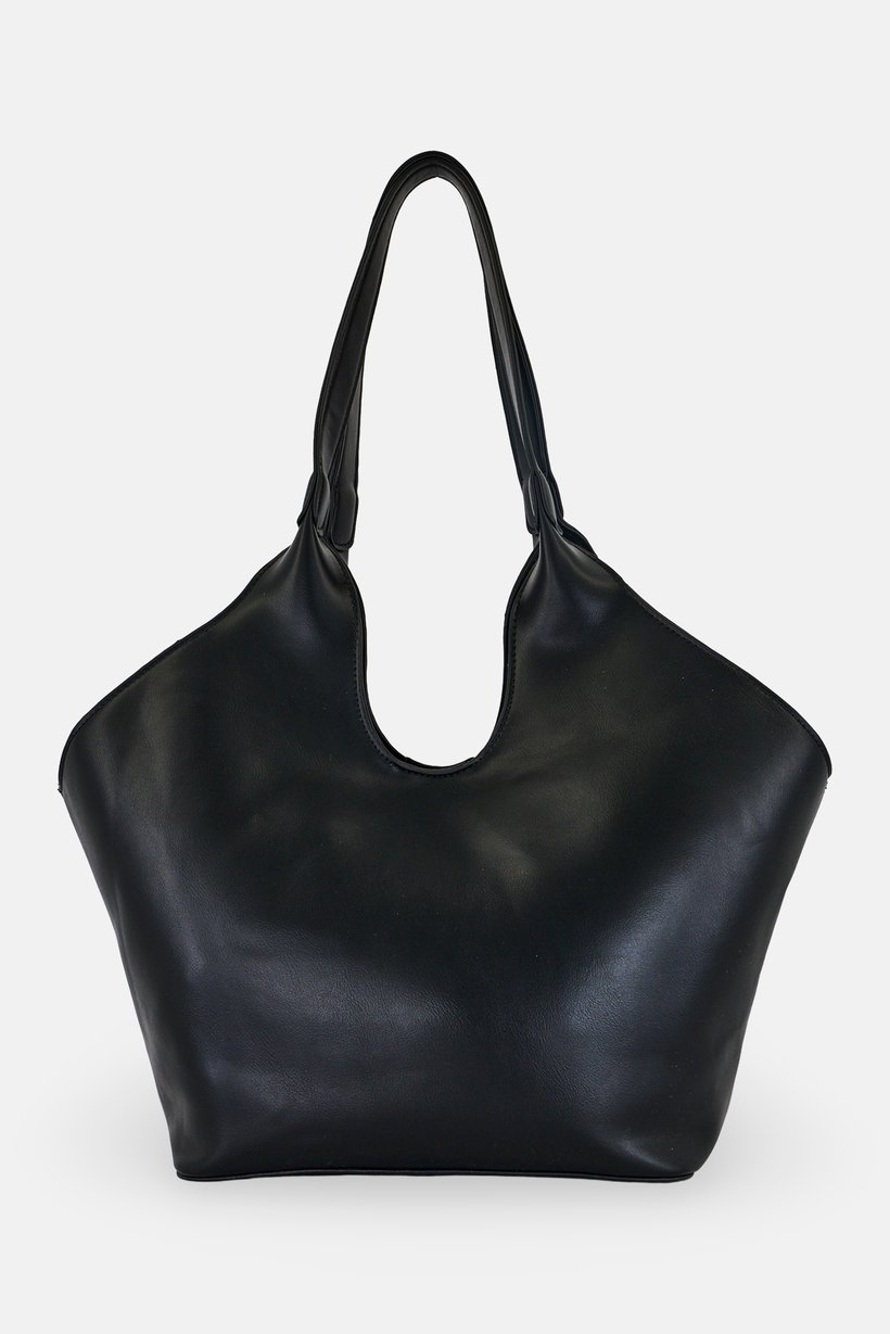 Women Brand Logo Tote Bag, Black