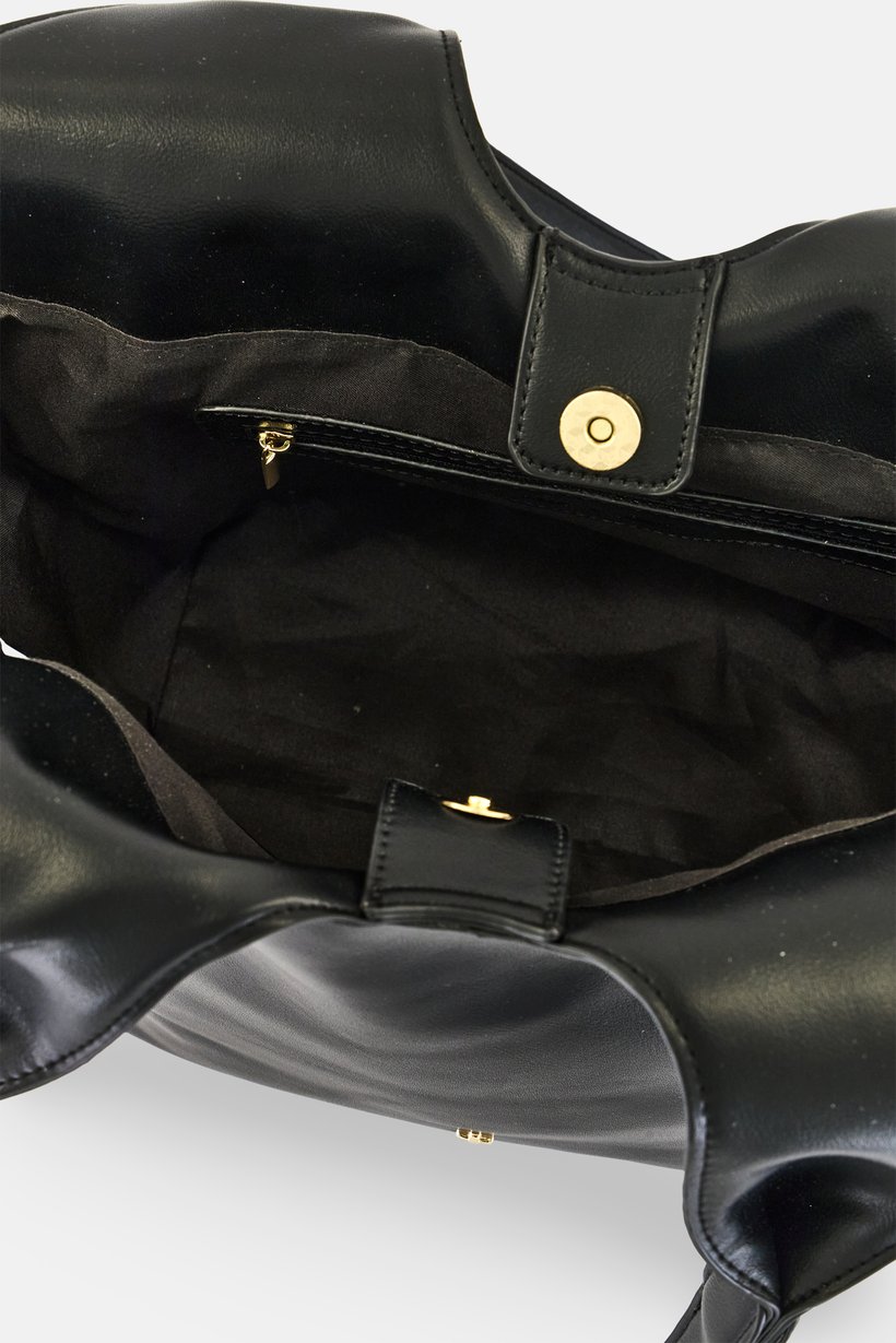 Women Brand Logo Tote Bag, Black