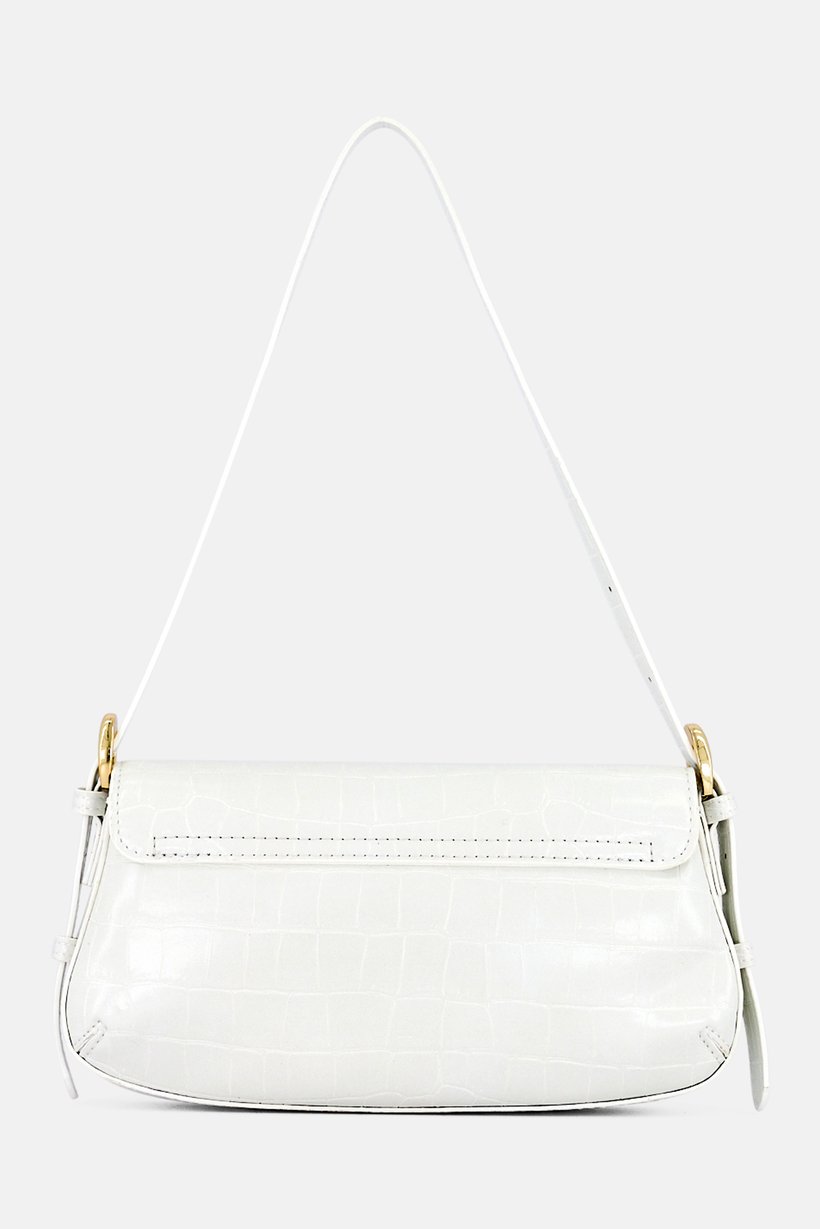 Women Brand Logo Shoulder Bag, White