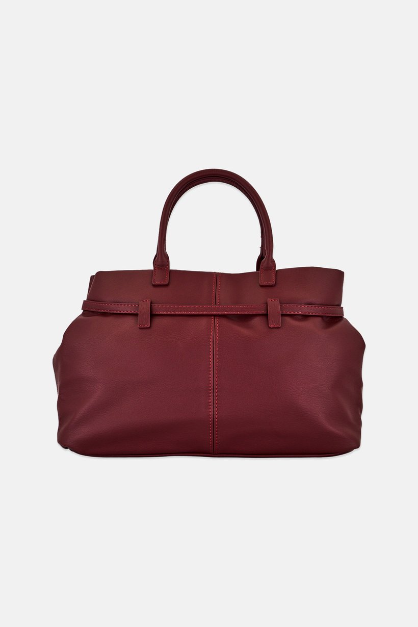 Women Brand Logo Handbag, Maroon