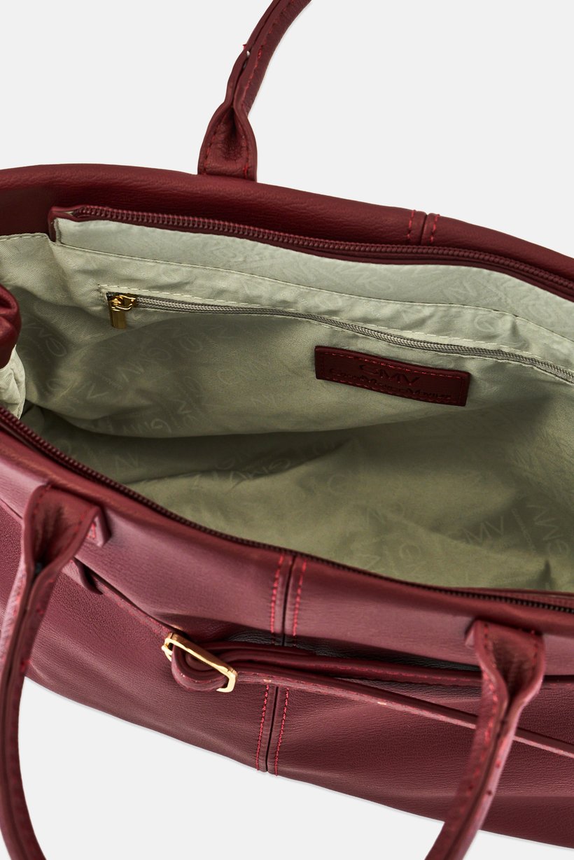Women Brand Logo Handbag, Maroon