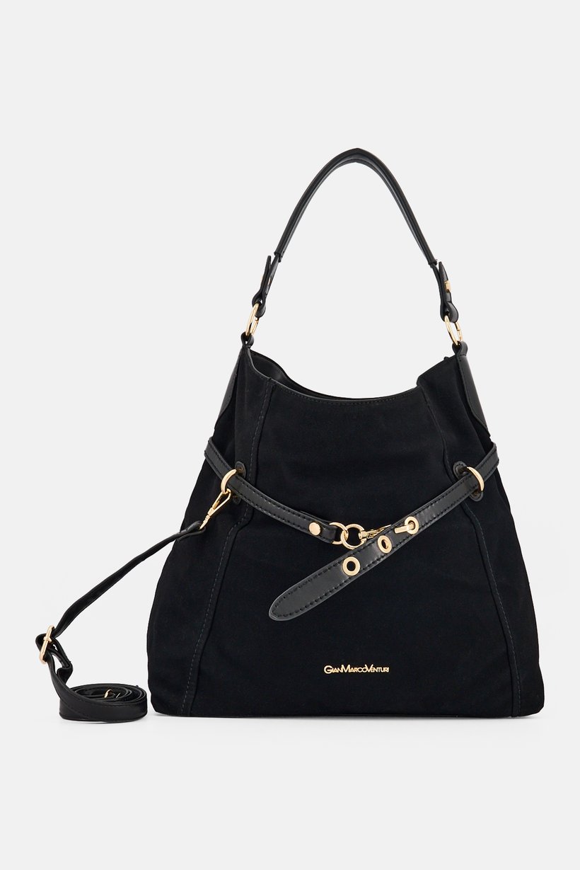 Women Brand Logo Tote Bag, Black