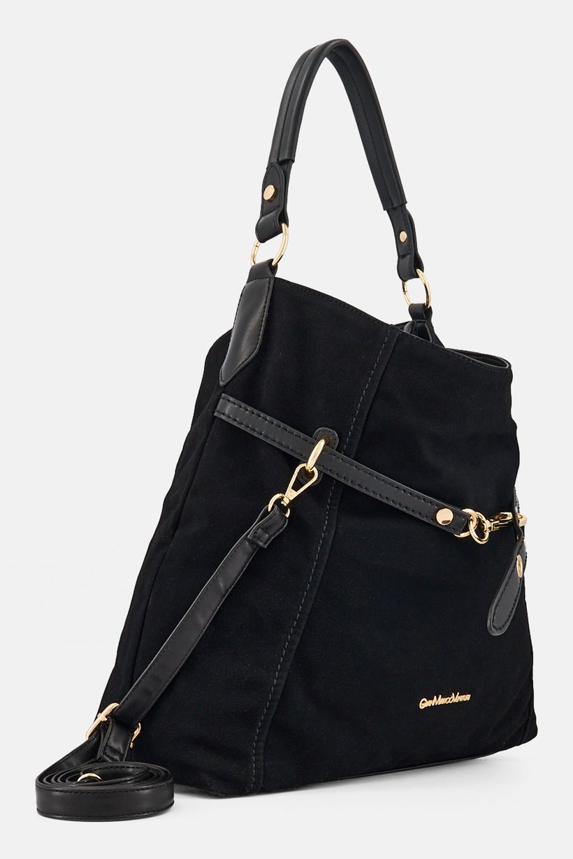 Women Brand Logo Tote Bag, Black