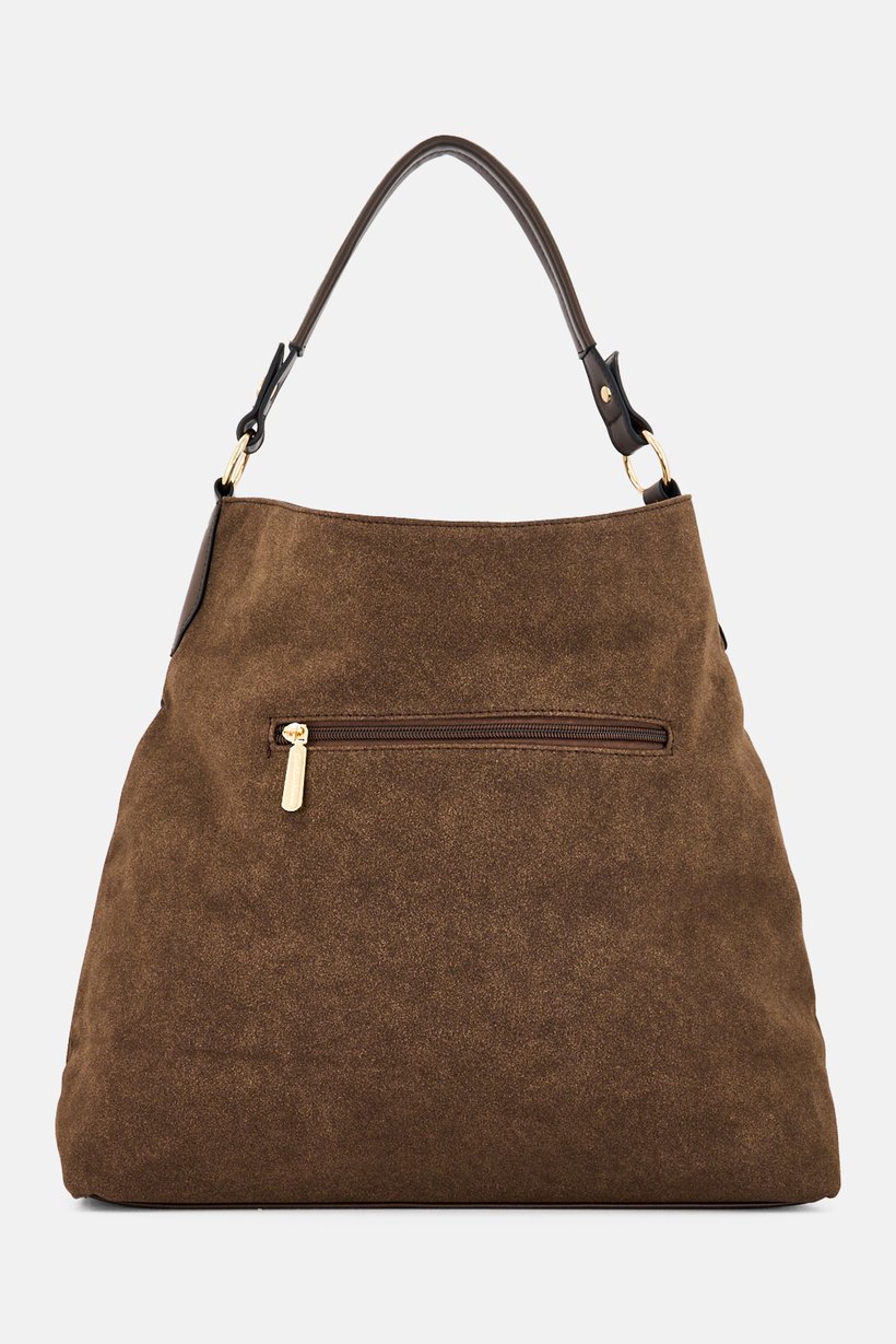Women Brand Logo Tote Bag, Dark Brown