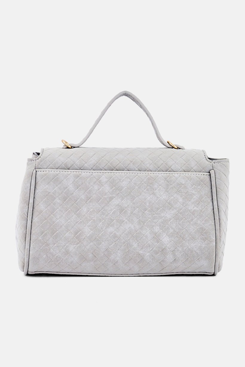 Women Brand Logo Cross Body Bag, Grey