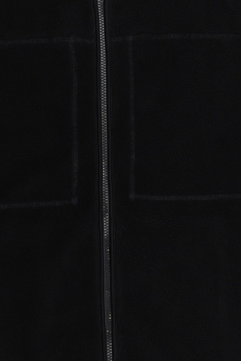 Women Textured Sleeveless Sherpa Jacket, Deep Navy