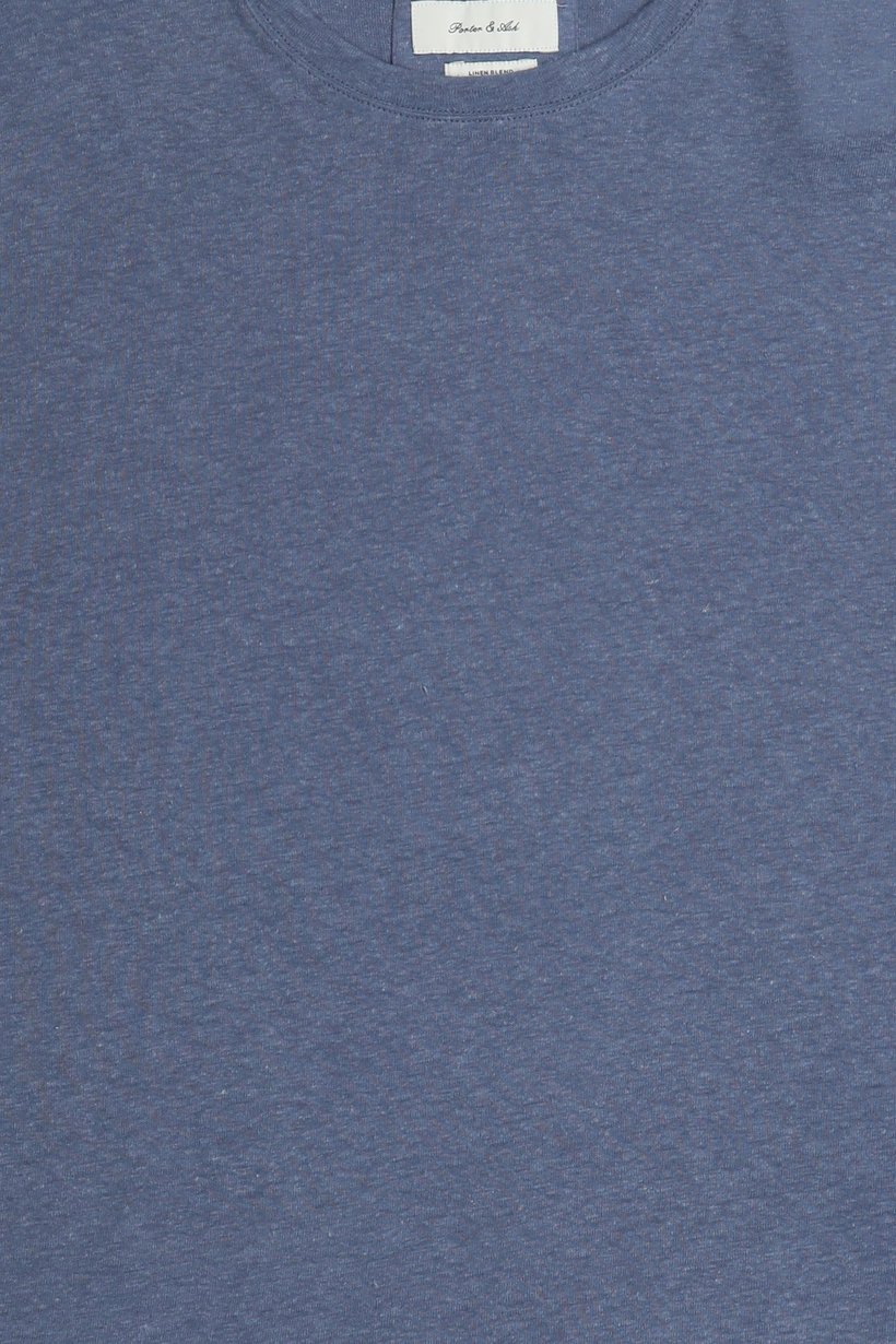 Men Crew Neck Short Sleeve Heather T-Shirt, Dusty Blue
