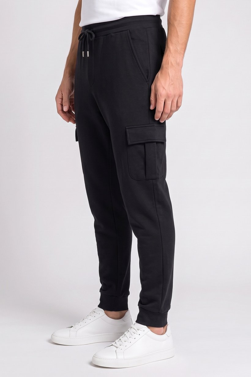 Men Regular Fit Solid Jogger Pants, Navy