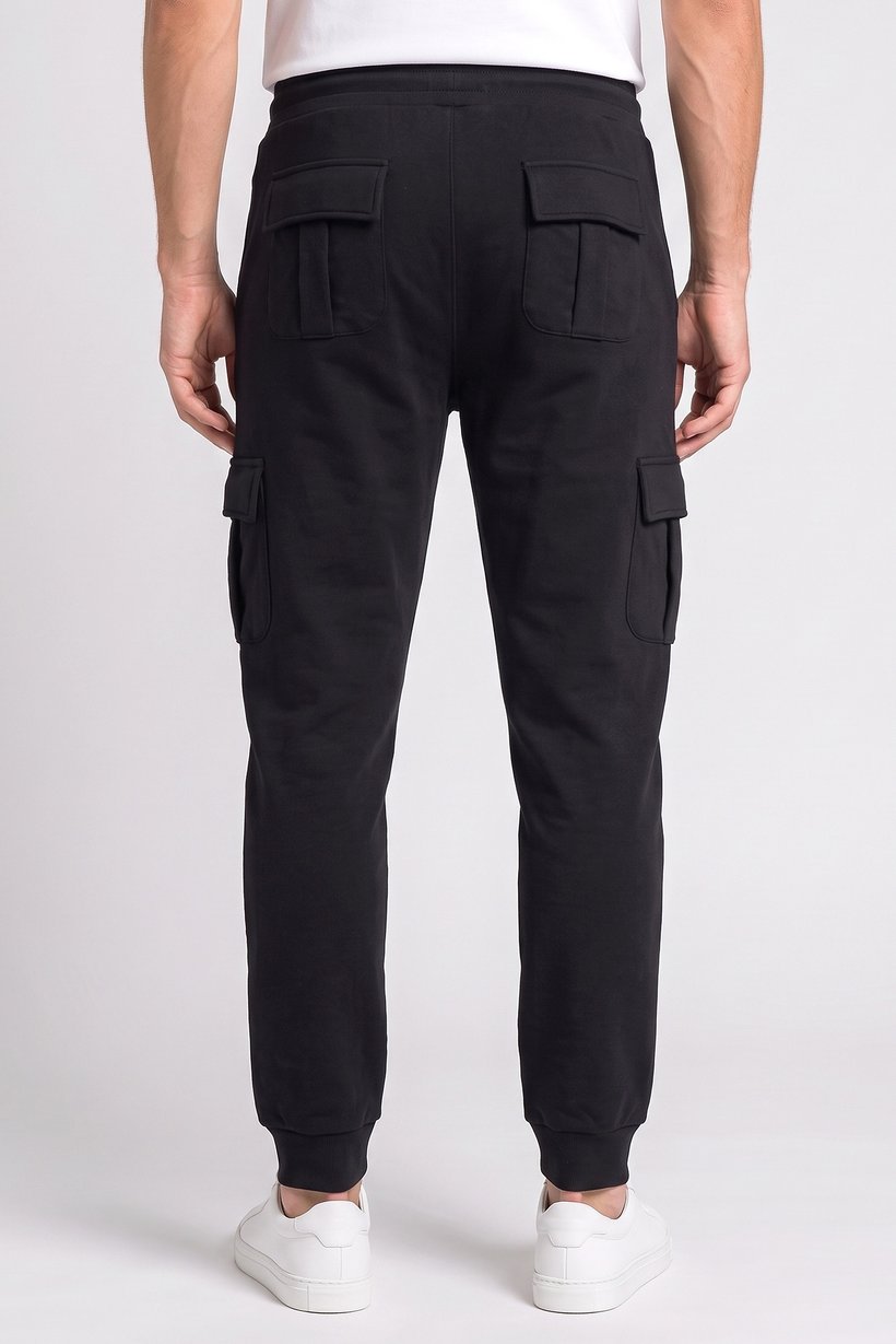 Men Regular Fit Solid Jogger Pants, Navy