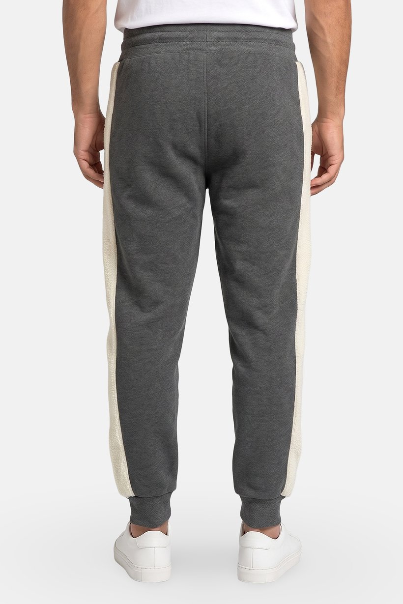 Men Regular Fit Brand Logo Jogger Pants, Grey