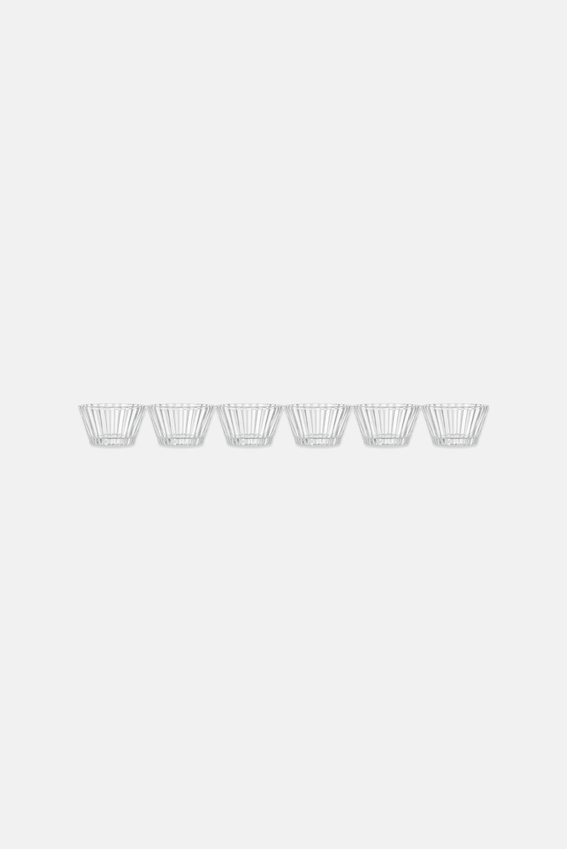 6 Pieces Glass Dip Condements Set, Transparent