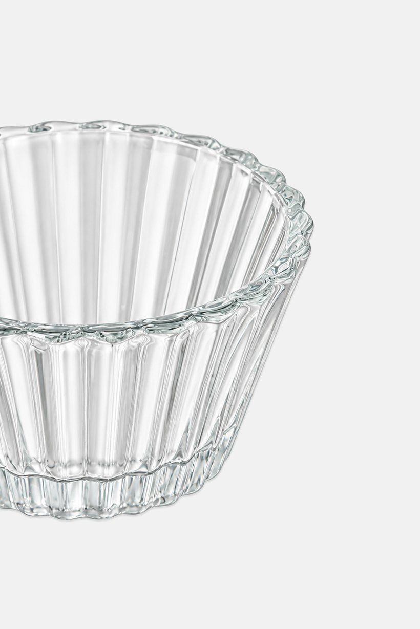 6 Pieces Glass Dip Condements Set, Transparent