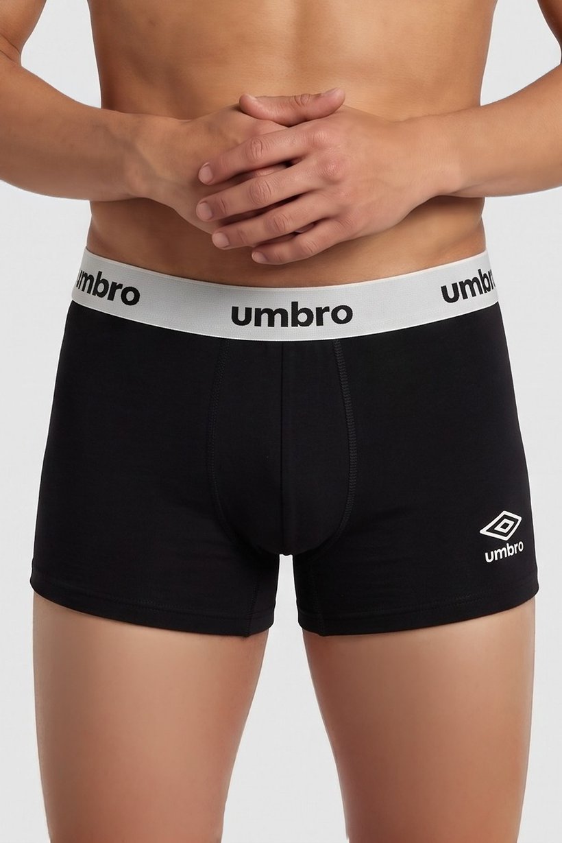 Men 2 Pcs Brand Logo Boxer Short, Black