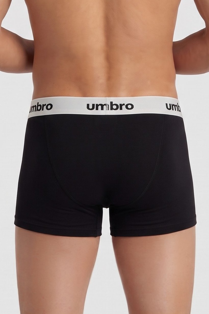 Men 2 Pcs Brand Logo Boxer Short, Black
