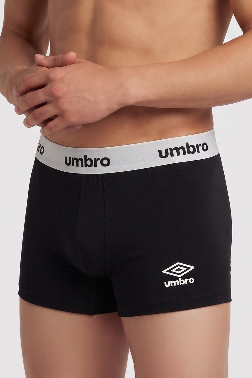 Men 2 Pcs Brand Logo Boxer Short, Black