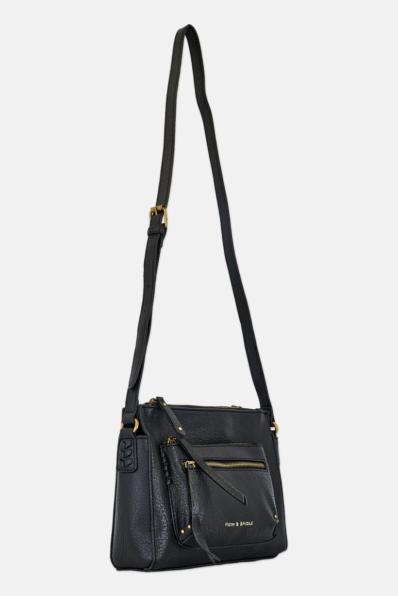 Women Brand Logo Cross Body Bag, Black