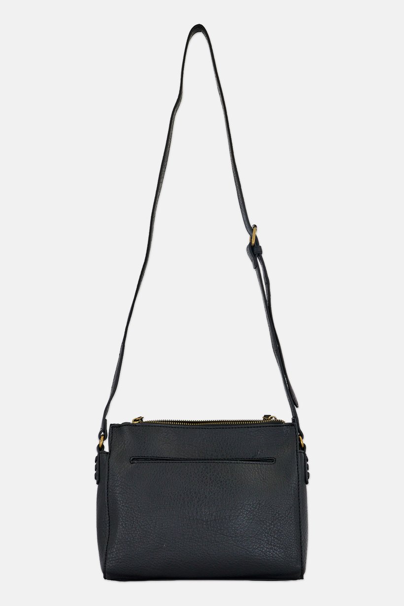 Women Brand Logo Cross Body Bag, Black