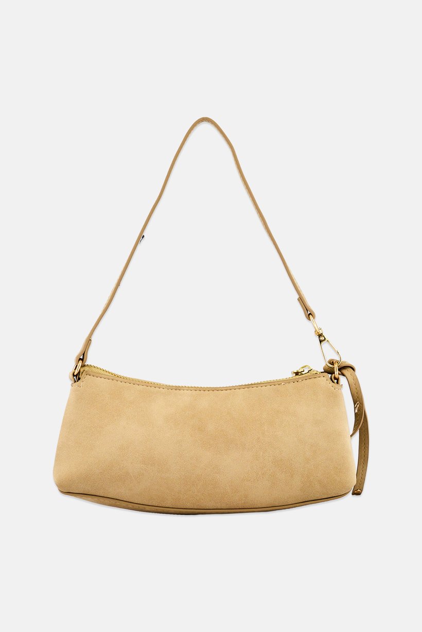 Women Plain Small Shoulder Bag, Tan