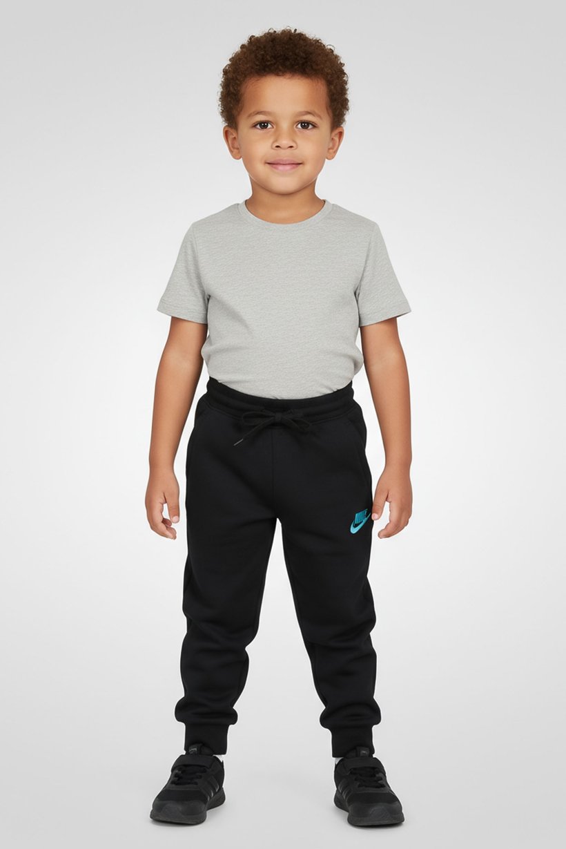 Toddlers Boy Brand Logo Outdoor Sweatpants, Black