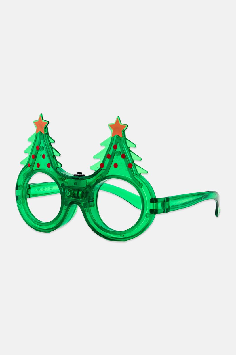 Christmas Glasses With LED Light, Green