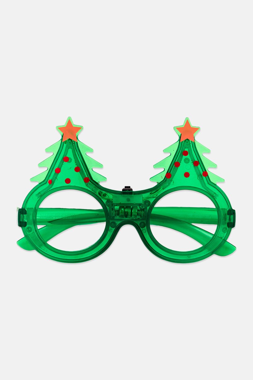 Christmas Glasses With LED Light, Green