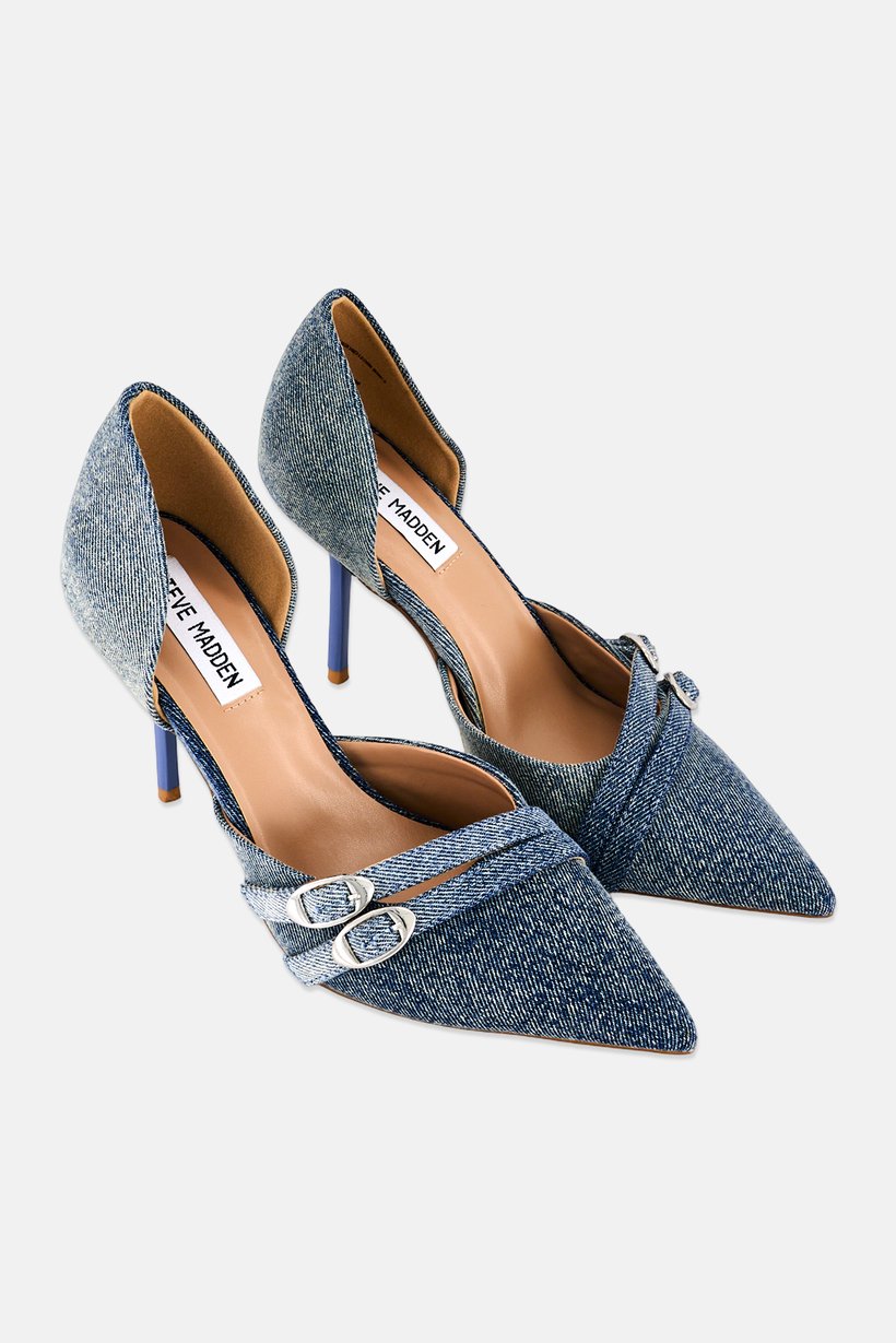Women Nova Slip On Pumps, Denim Blue