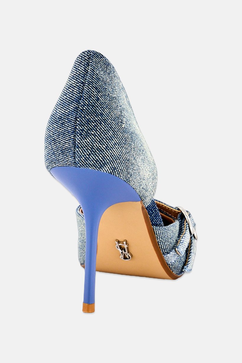Women Nova Slip On Pumps, Denim Blue