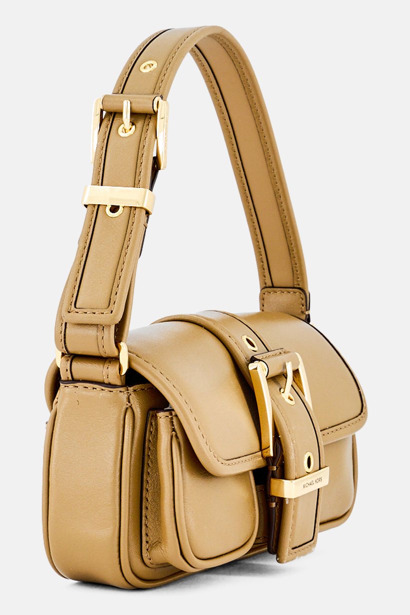Women Brand Logo Small Handbag, Taupe