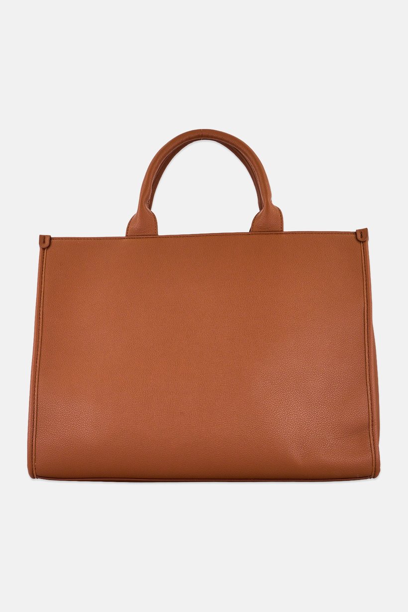 Women Brand Logo Shopper Bag, Brown