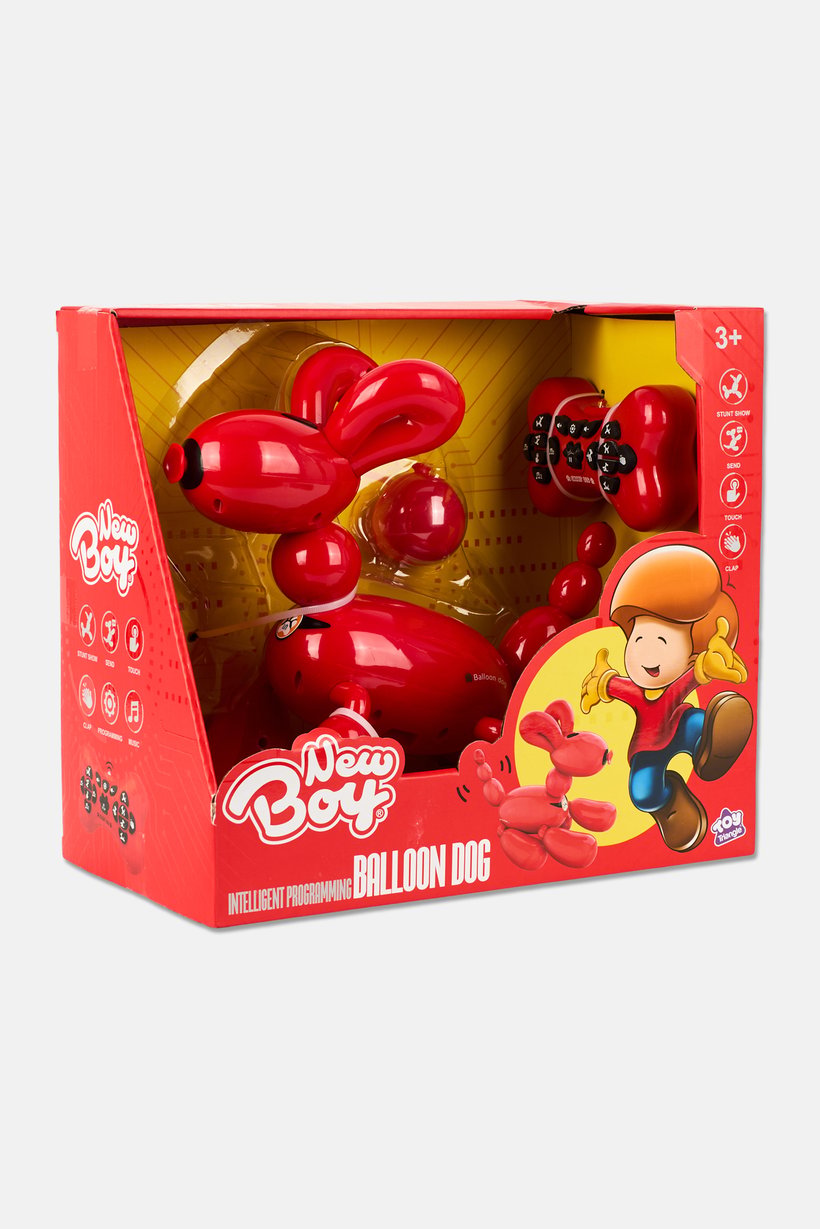 New Boy Robot Intelligent Programming Balloon Dog, Red