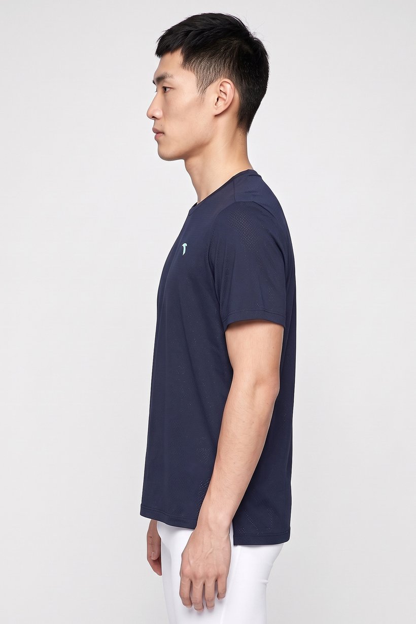 Men Regular Fit Short Sleeve Training T-Shirt, Navy