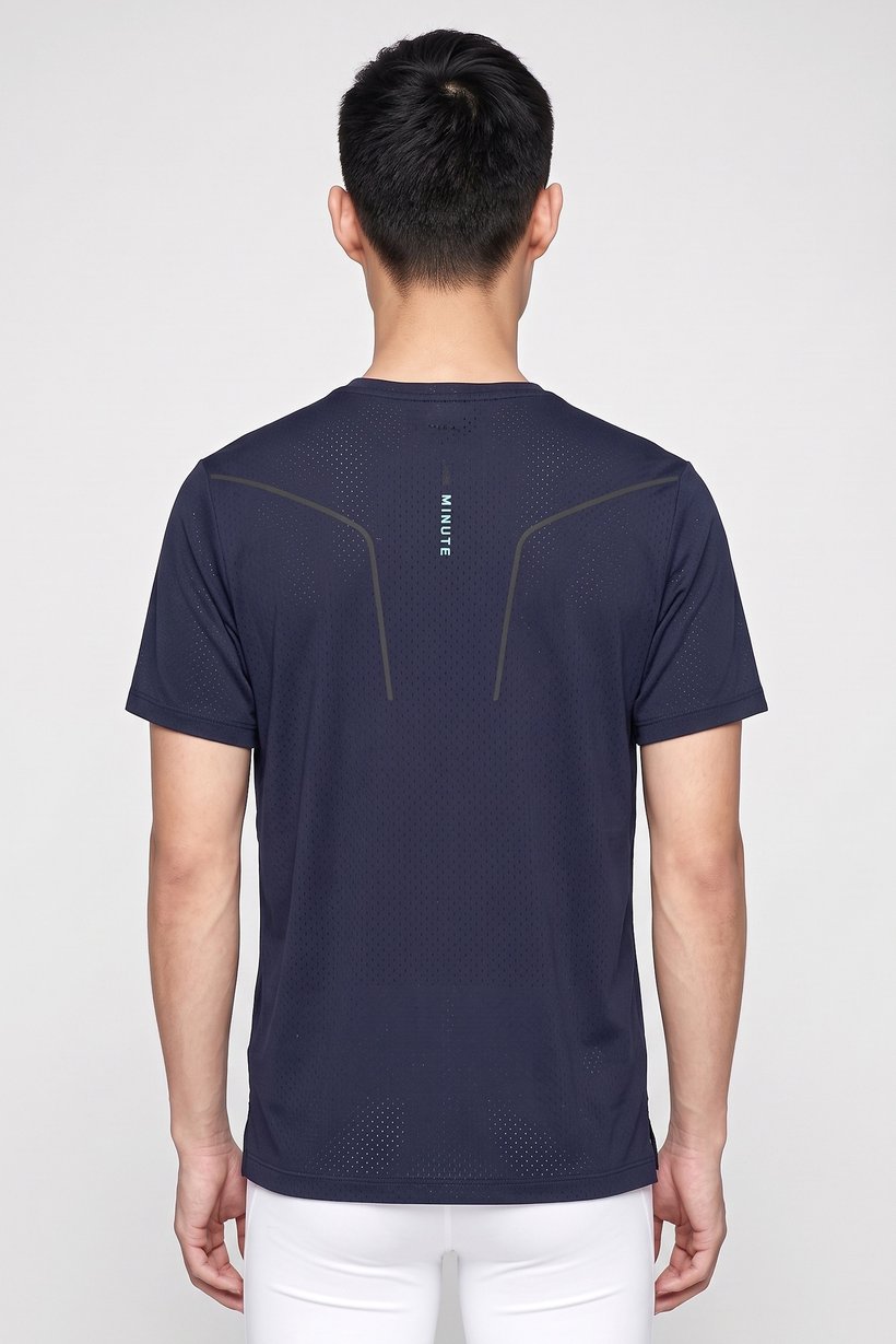 Men Regular Fit Short Sleeve Training T-Shirt, Navy