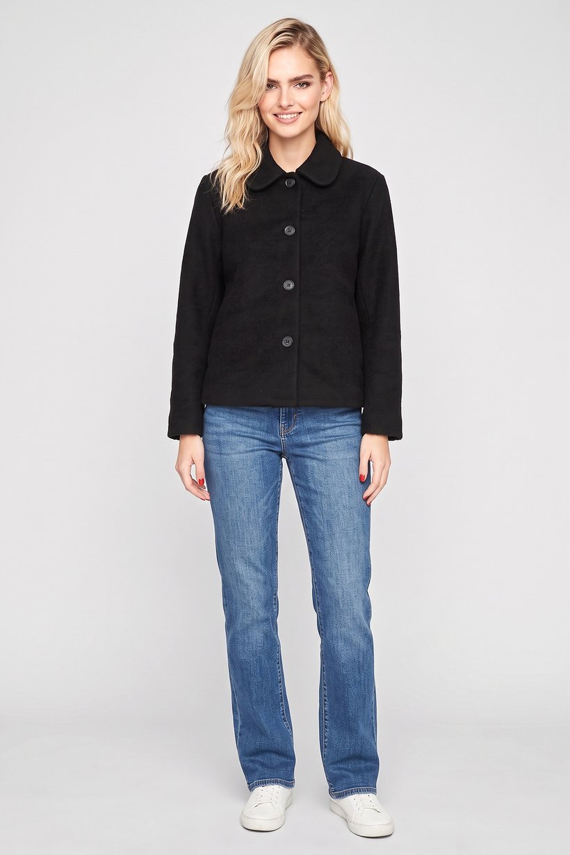 Women Solid Softshell Jacket, Black