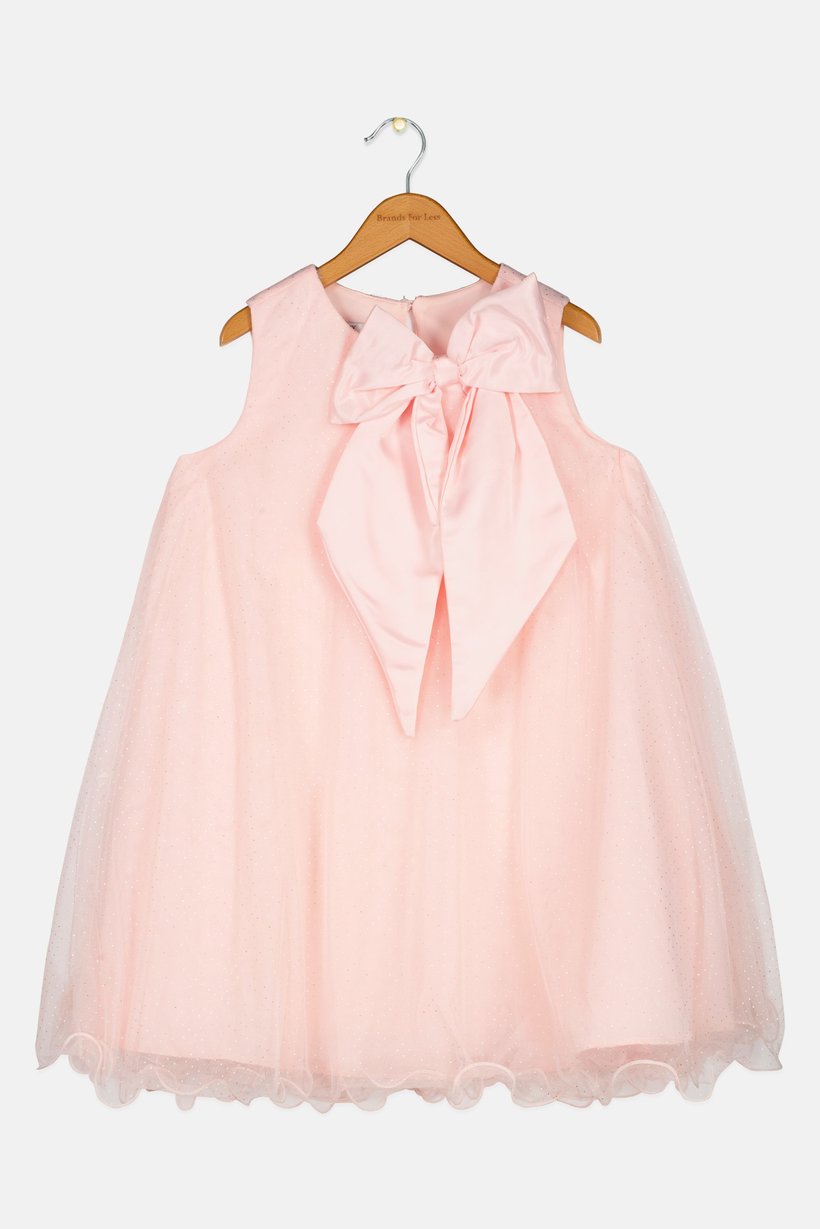 Kids Girl Metallic Dress, Light Pink