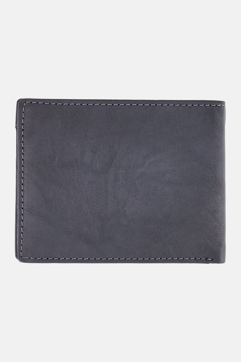 Men Brand Logo Wallet, Dark Grey