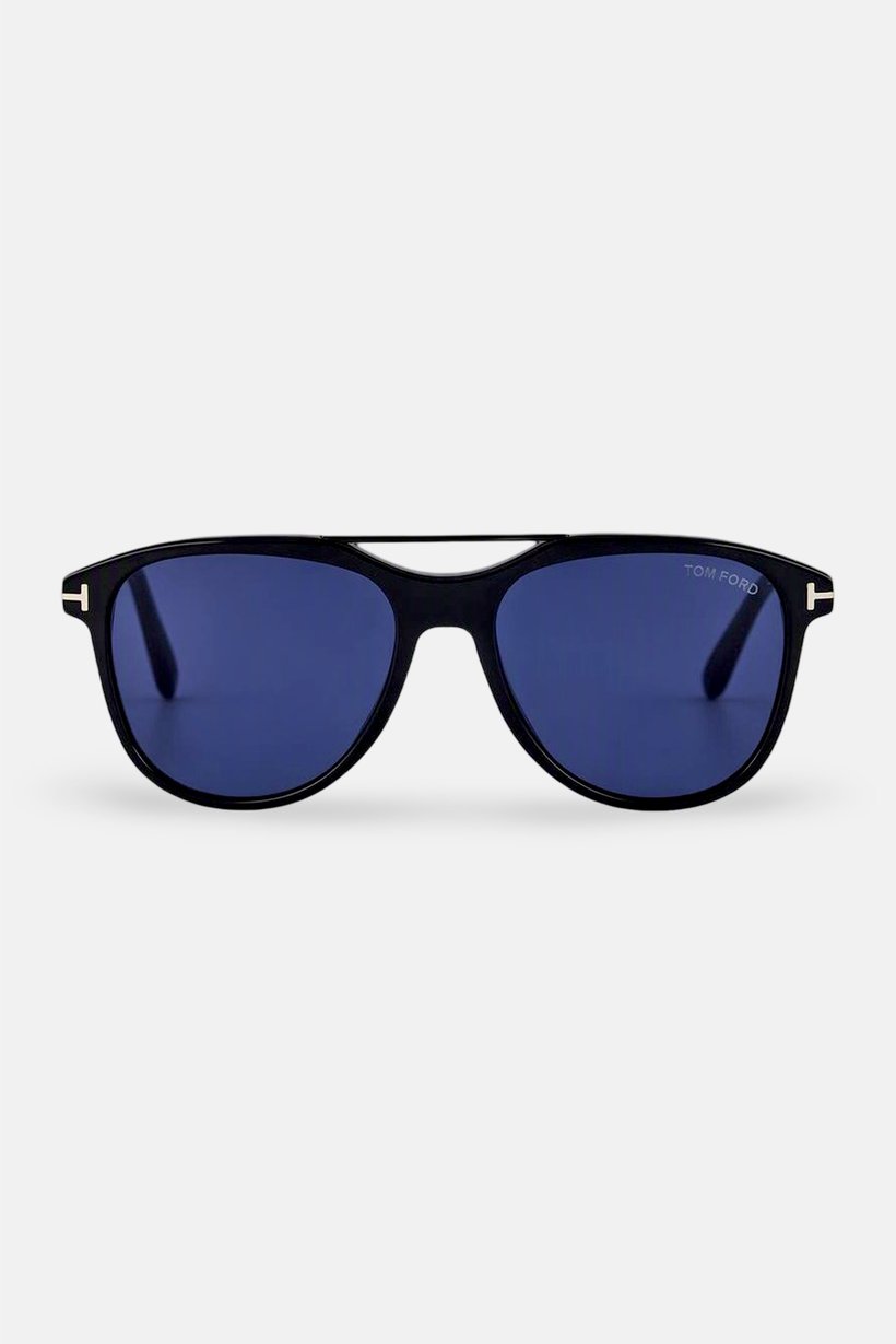 Men FT109801V54 Aviator Sunglasses, Black