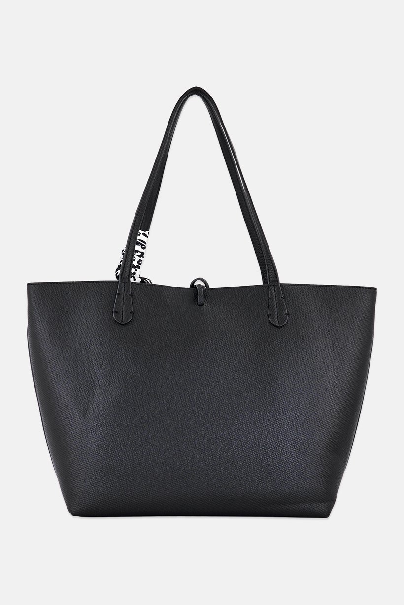 Women 2 Pieces Brand Logo Tote Bag Set, Black