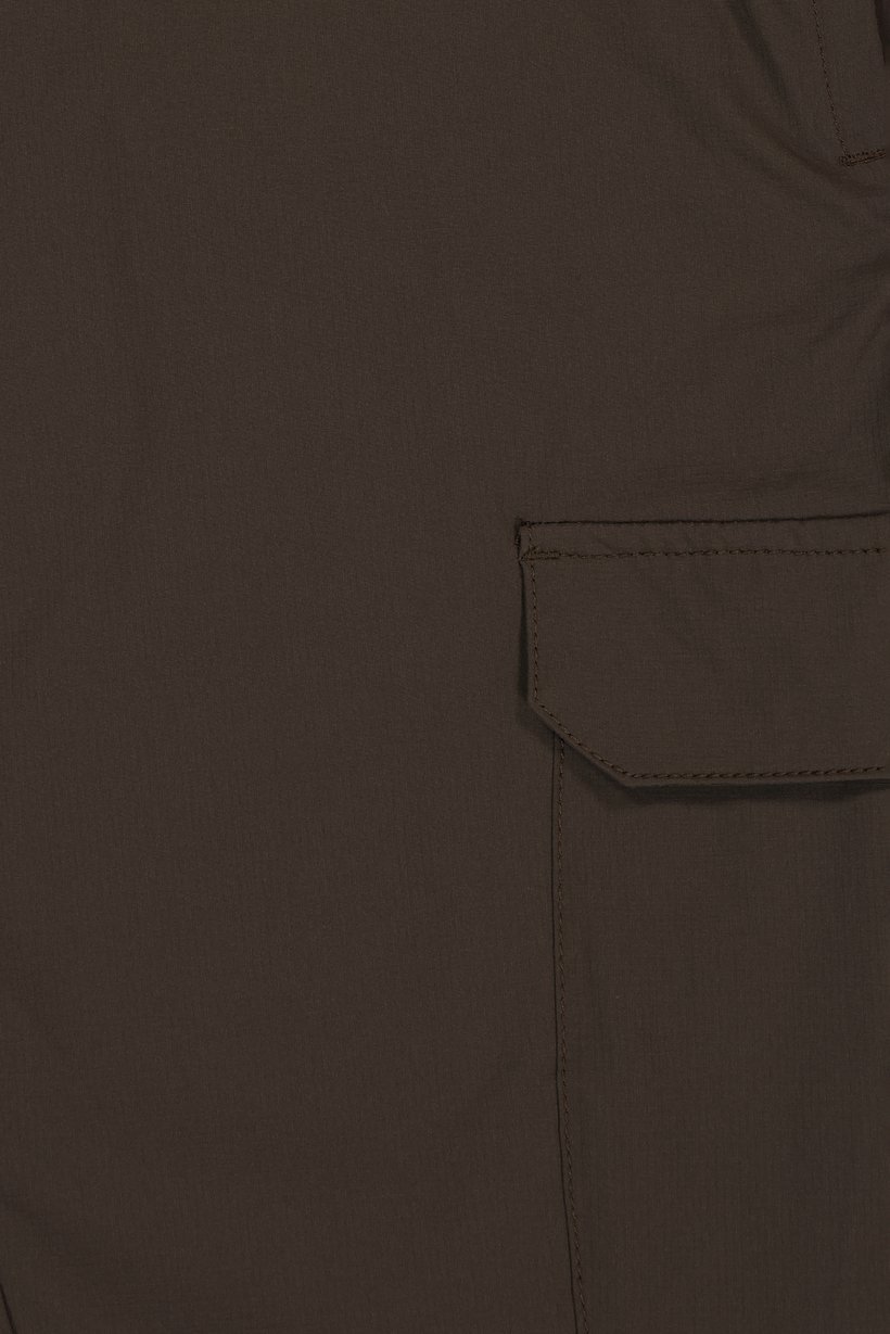 Men Regular Fit Plain Straight Leg Pants, Dark Olive