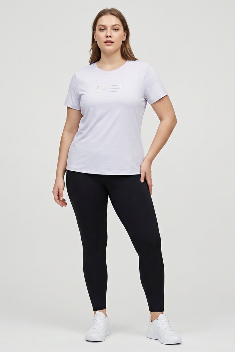 Women Regular Fit Short Sleeve Training T-Shirt, Light Purple