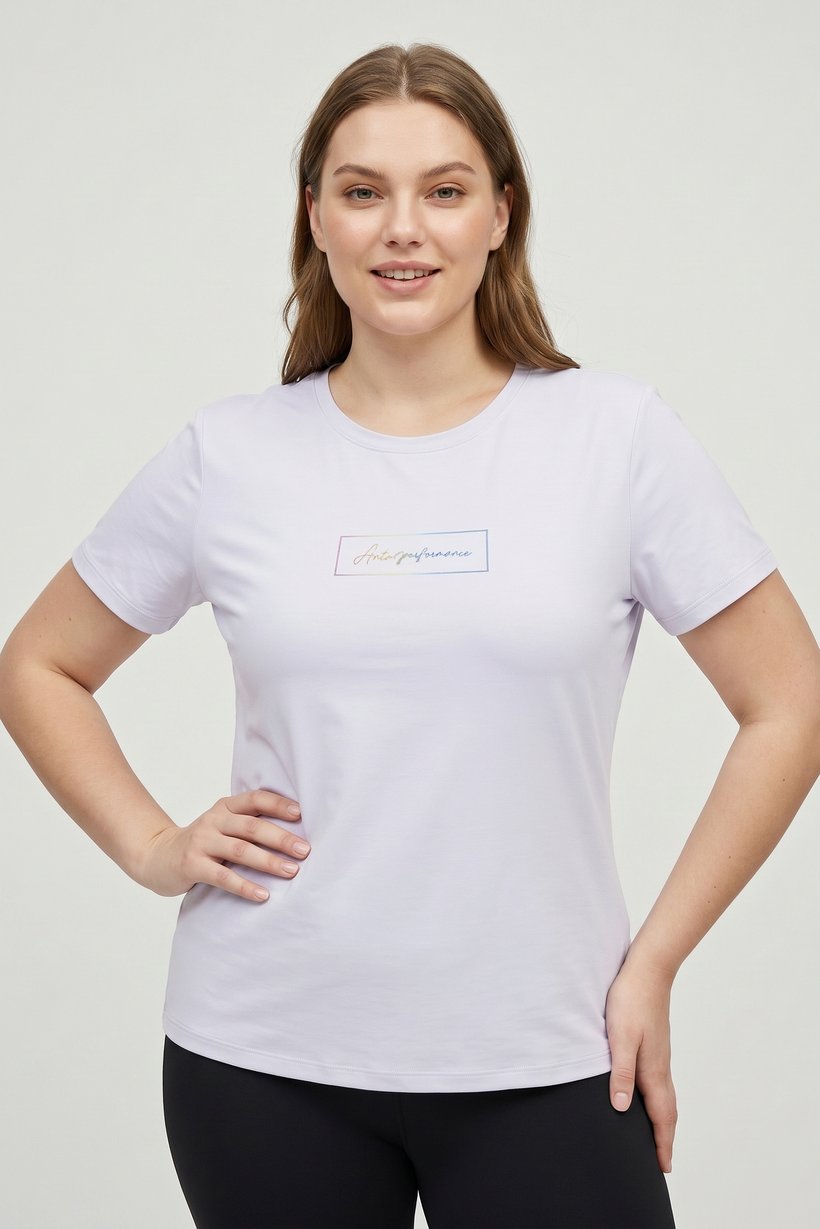 Women Regular Fit Short Sleeve Training T-Shirt, Light Purple