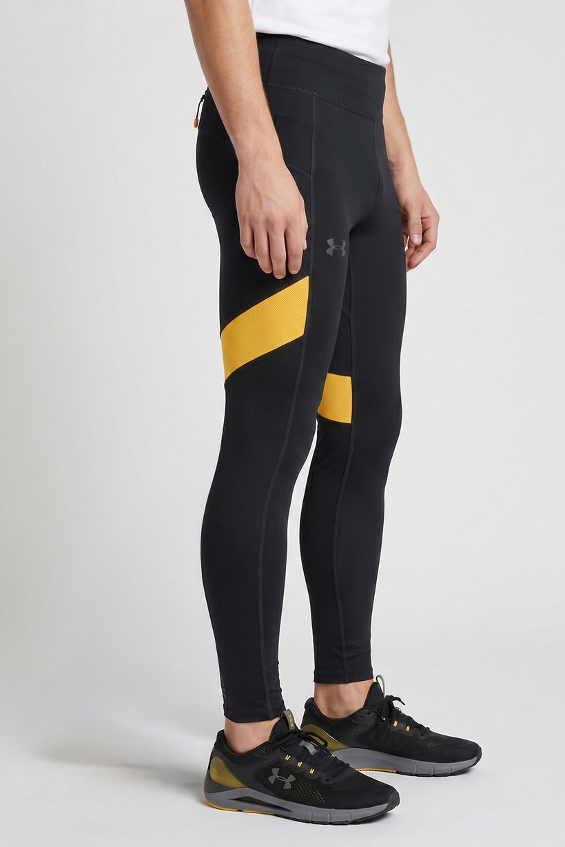 Men Sportswear Fit Pull On Training Leggings, Black