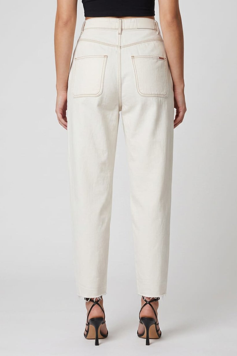 Women Regular Fit Solid No Stretch Jeans, Cream