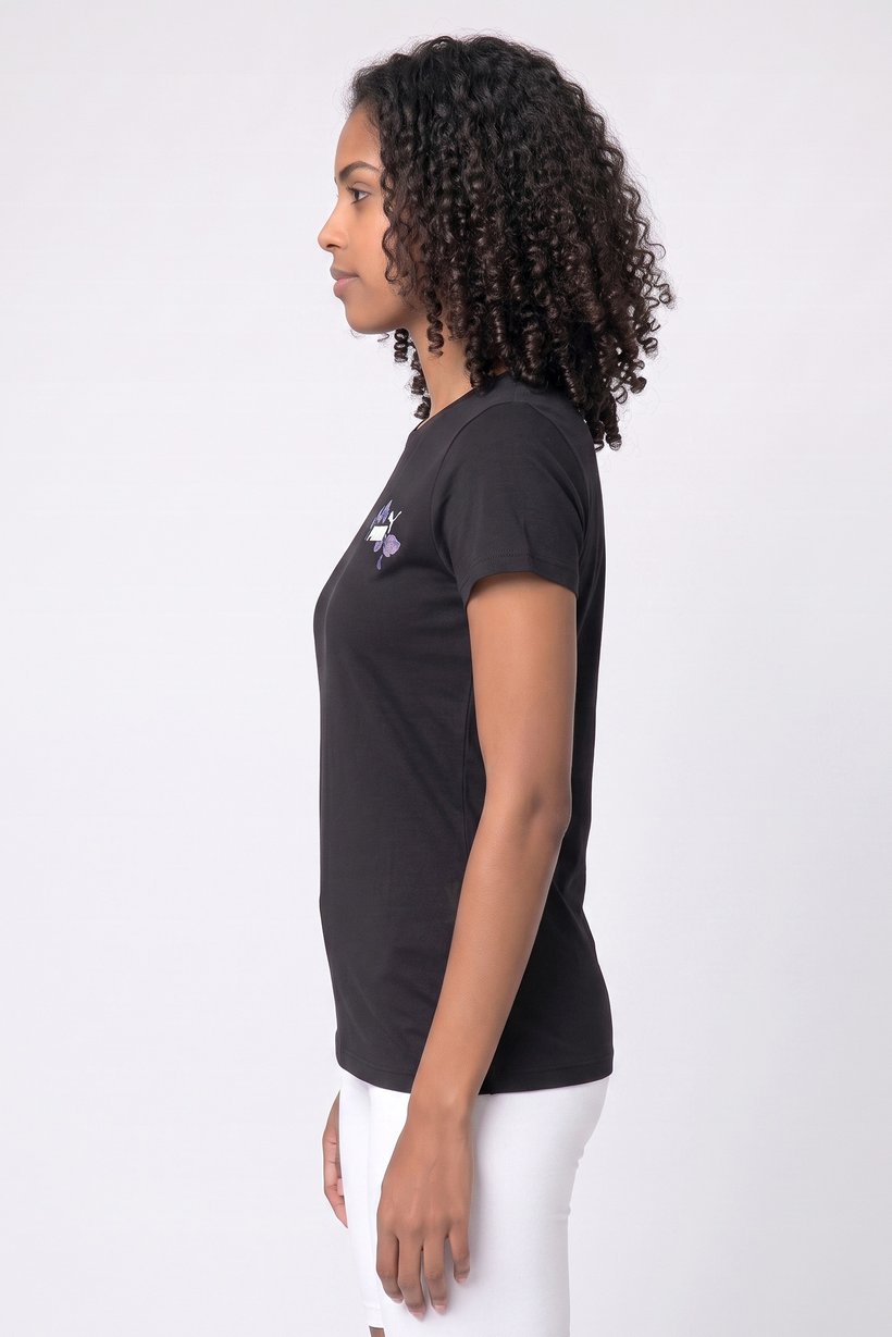 Women Sportswear Fit Short Sleeve Training T-Shirt, Black