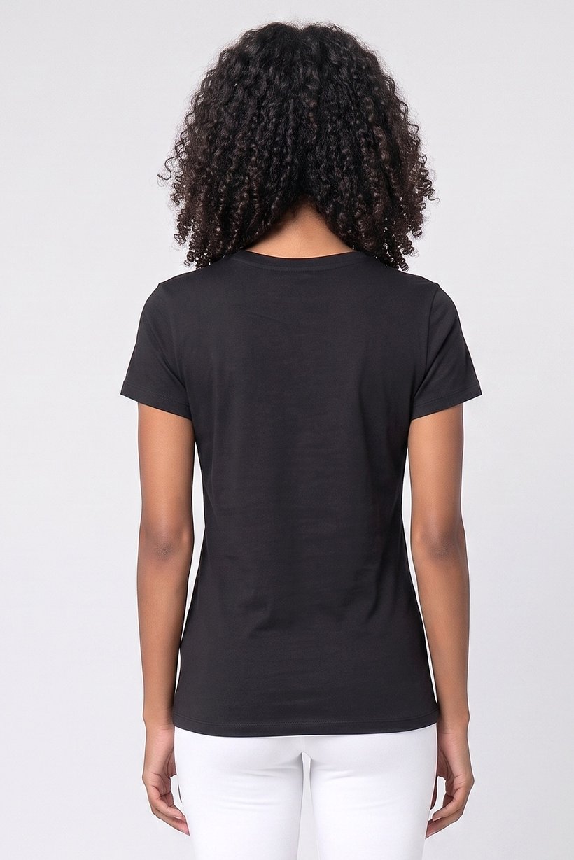 Women Sportswear Fit Short Sleeve Training T-Shirt, Black